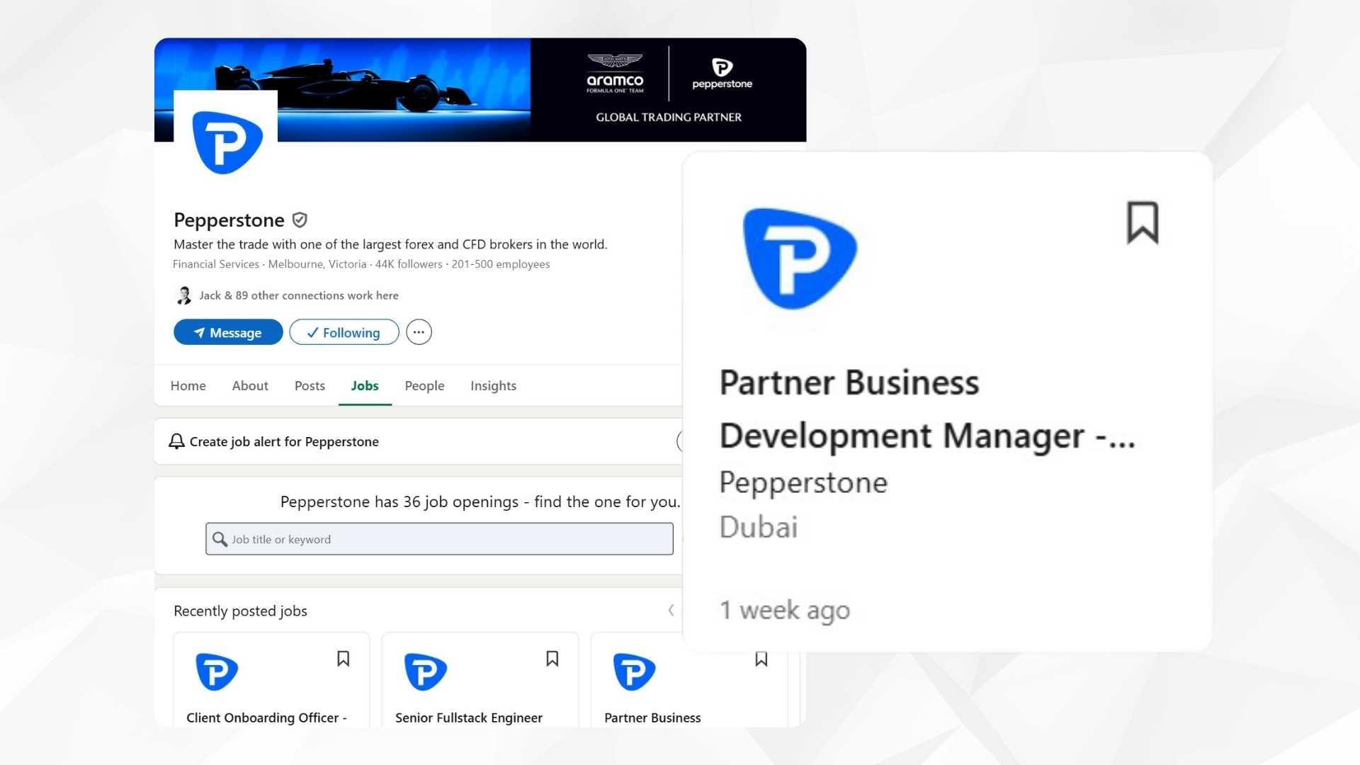 Employer branded job advertising service